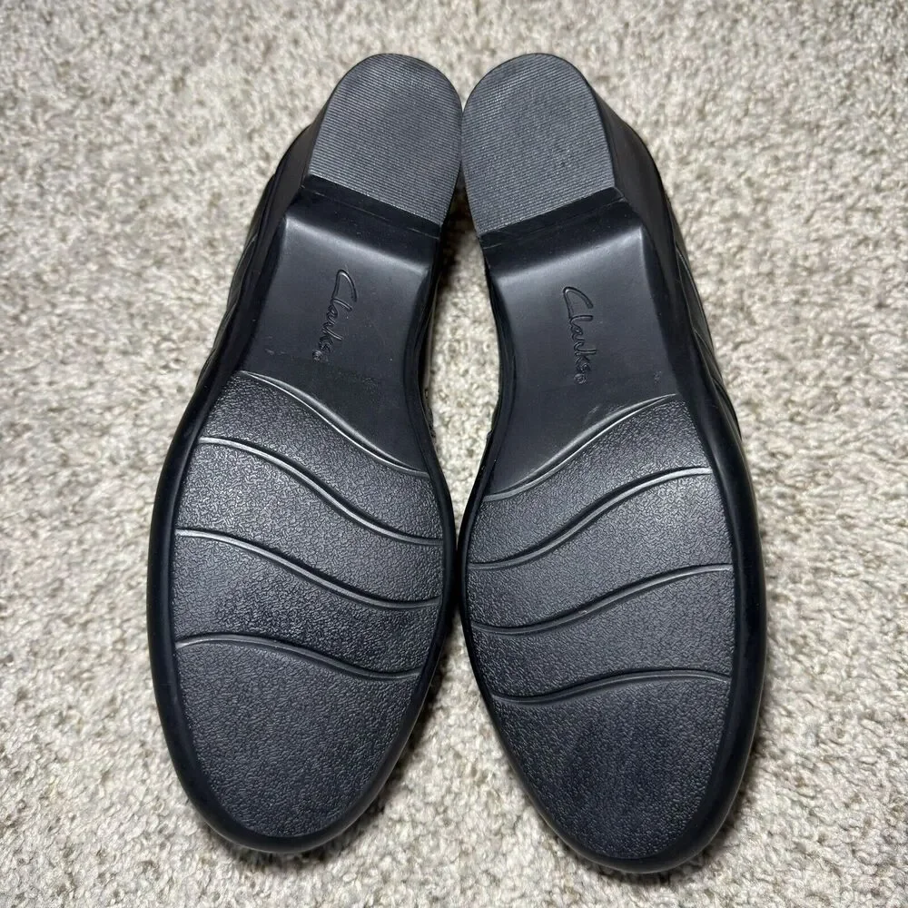 Clarks Genette Port Womens Black Leather Pumps Size 7M - Picture 8 of 9